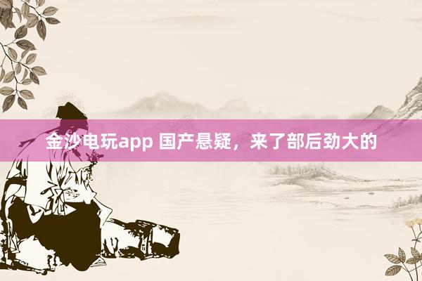金沙電玩app 國產懸疑，來了部后勁大的