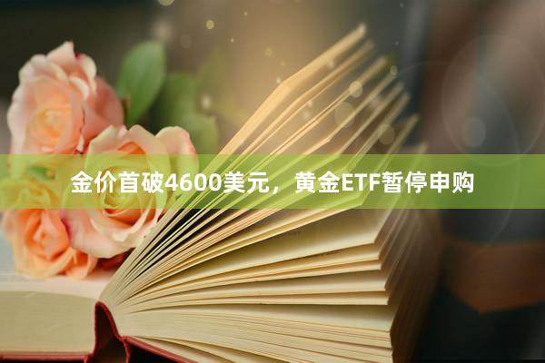 金價首破4600美元，黃金ETF暫停申購