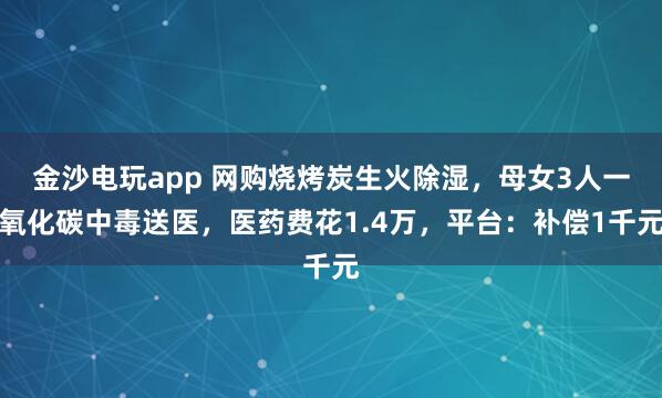 金沙電玩app 網(wǎng)購(gòu)燒烤炭生火除濕，母女3人一氧化碳中毒送醫(yī)，醫(yī)藥費(fèi)花1.4萬，平臺(tái)：補(bǔ)償1千元