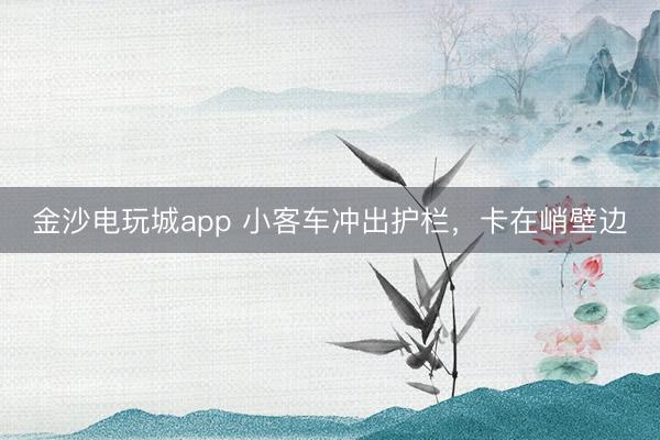 金沙電玩城app 小客車沖出護欄,卡在峭壁邊